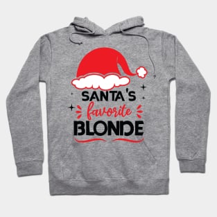 santa's favorite blonde funny christmas Hoodie